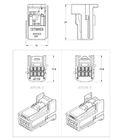 TE Connectivity AMP Connector TH 025 Connector System 8P Receptacle Housings 1379659-1,1379659-2,1379659-3,1379659-5