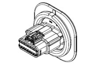 34840-4010 Black Molex Connector , Automotive Harness Connectors 2 Rows